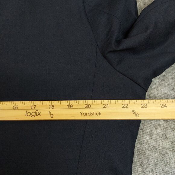 Lands End Men's 42R (39x31) 2 Piece Wool Blend Suit Navy Blue Traditional Fit - Picture 4 of 15